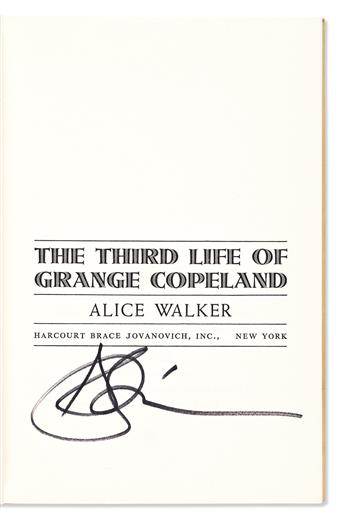 Walker, Alice (b. 1944) The Third Life of Grange Copeland, Signed First Edition.